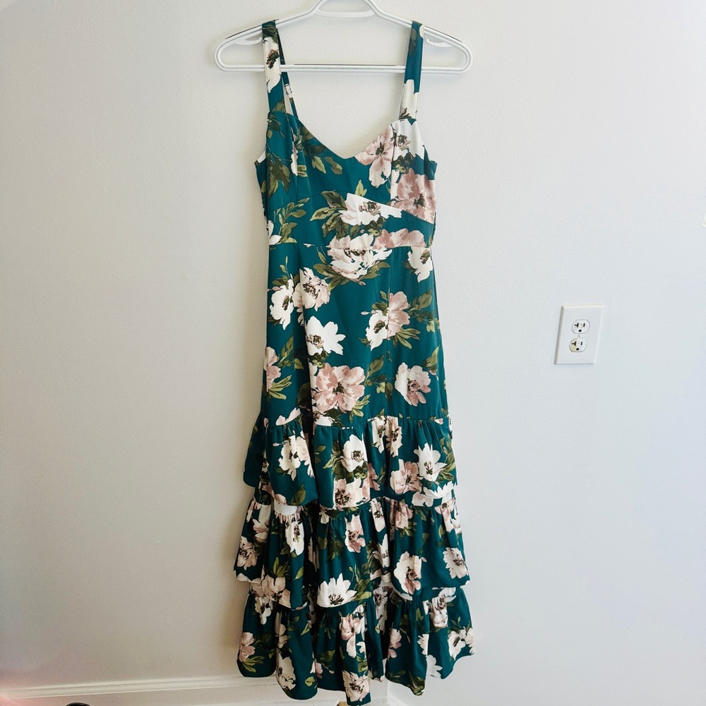 Abercrombie & Fitch Teal Floral Maxi Dress